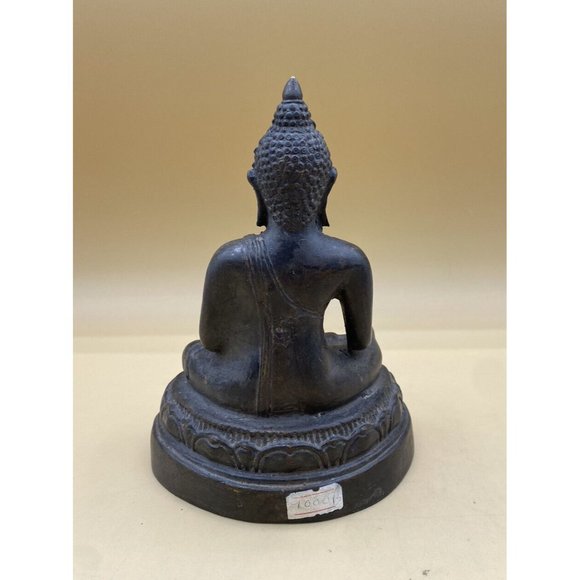 Buddha Bronze Statue Seated Shakyamuni in the Bhumisparsha Touching Earth 6.5” - Picture 8 of 10